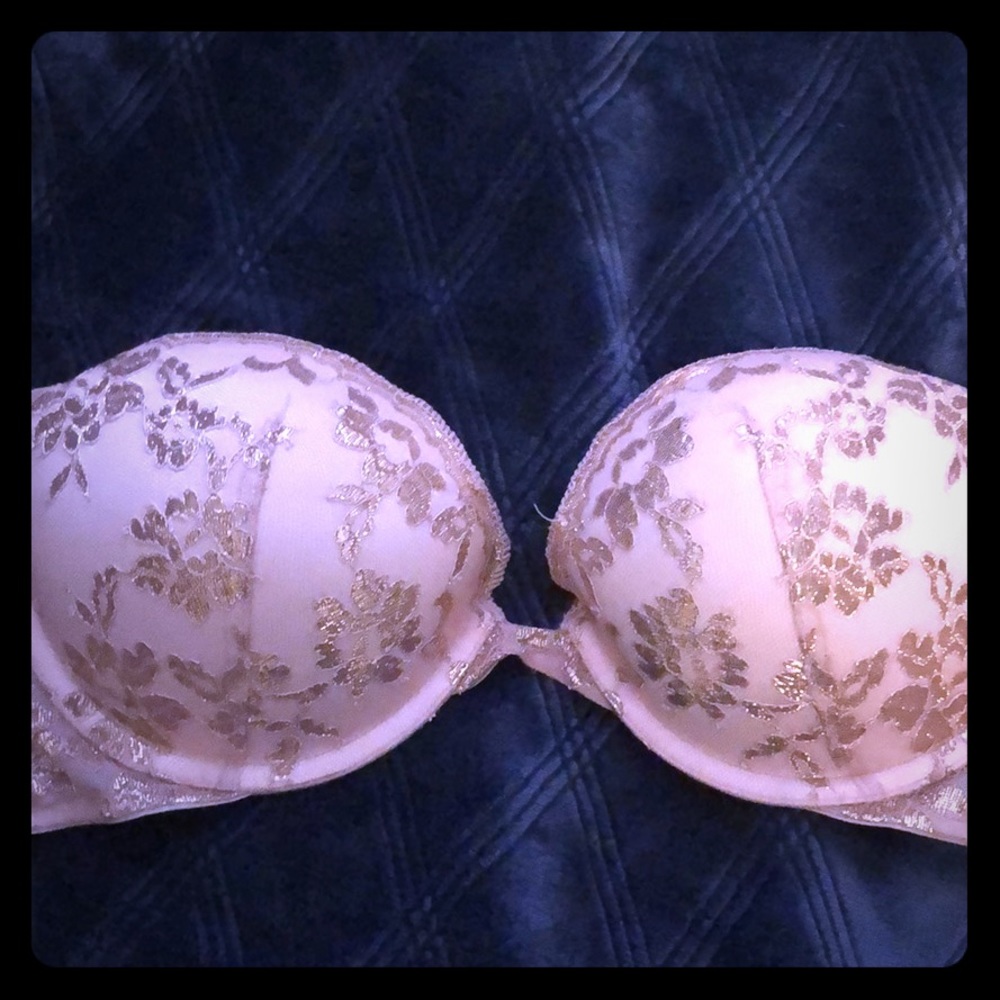 Pink rose laced bra